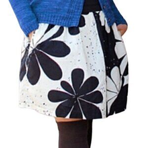 [Anthropologie We Love Vera] Floral Mini Skater Skirt - Size 2